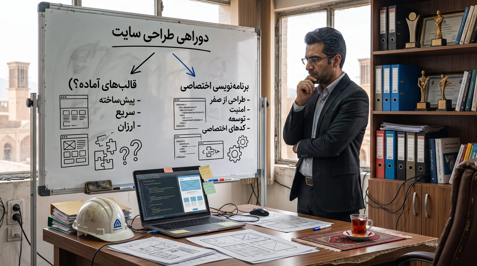 بررسی انتخاب طراحی سایت در یزد با قالب آماده یا کدنویسی